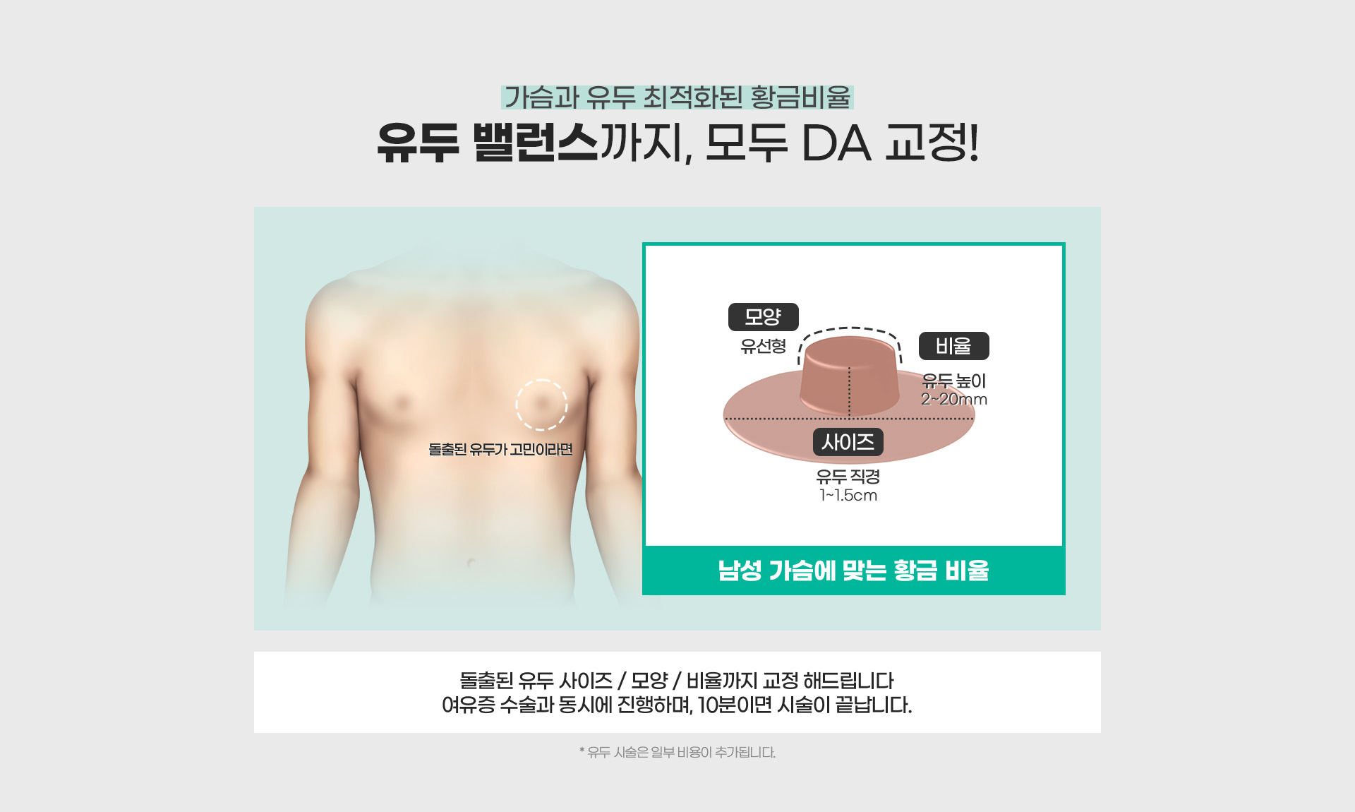 가슴과 유두 밸런스, 모두 DA 교정!